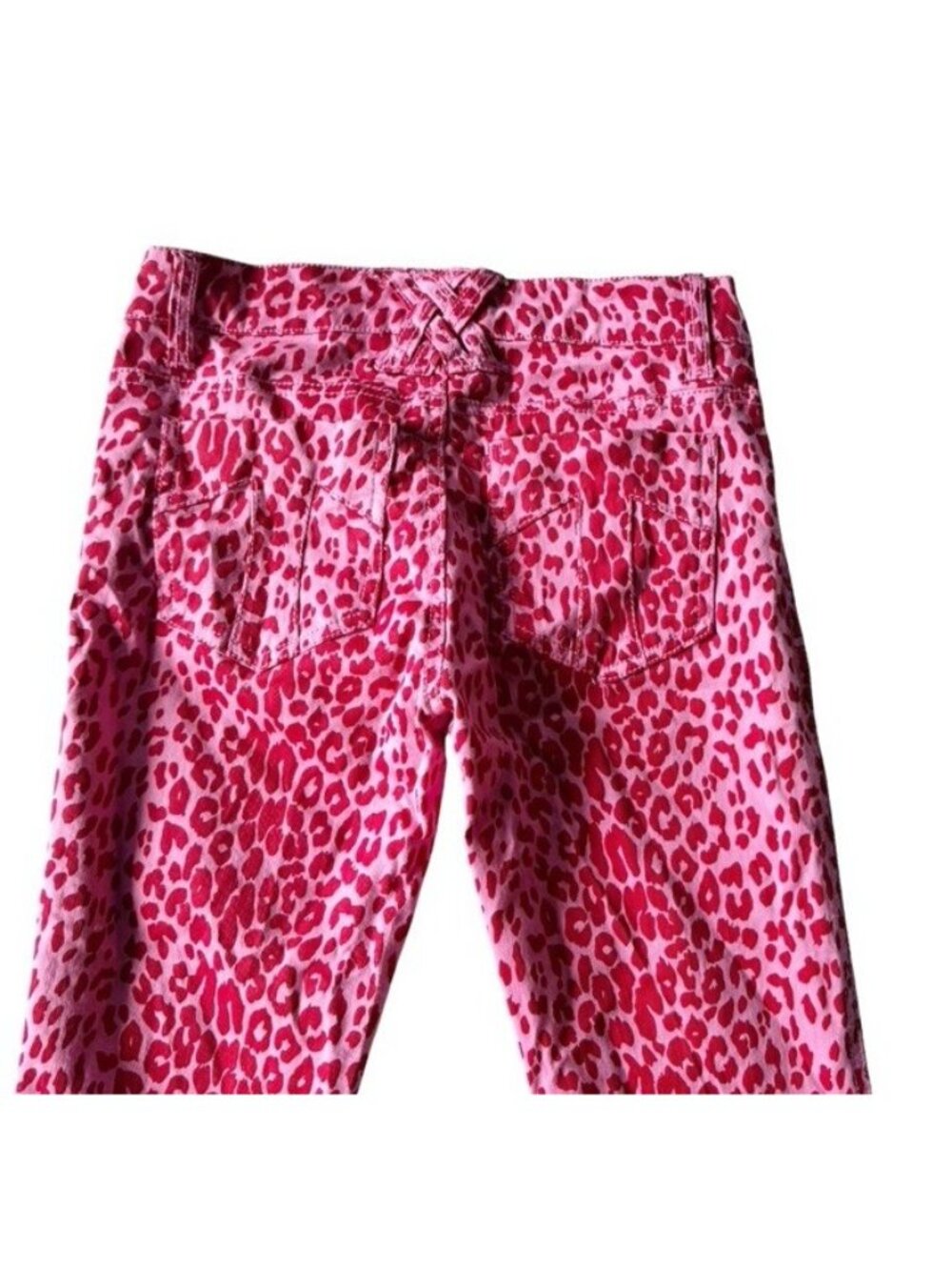 Tripp NYC Women's Sz 1 Hot Pink Red Leopard Cheetah Print Skinny Jeans NWT Rare - Picture 8 of 12